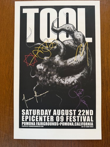 Tool band signed poster - band,